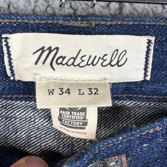 Madewell Jean Mens Size 34x32 Slim Fit Coyle Wash Raw Japanese Red Line Selvedge - Picture 11 of 16